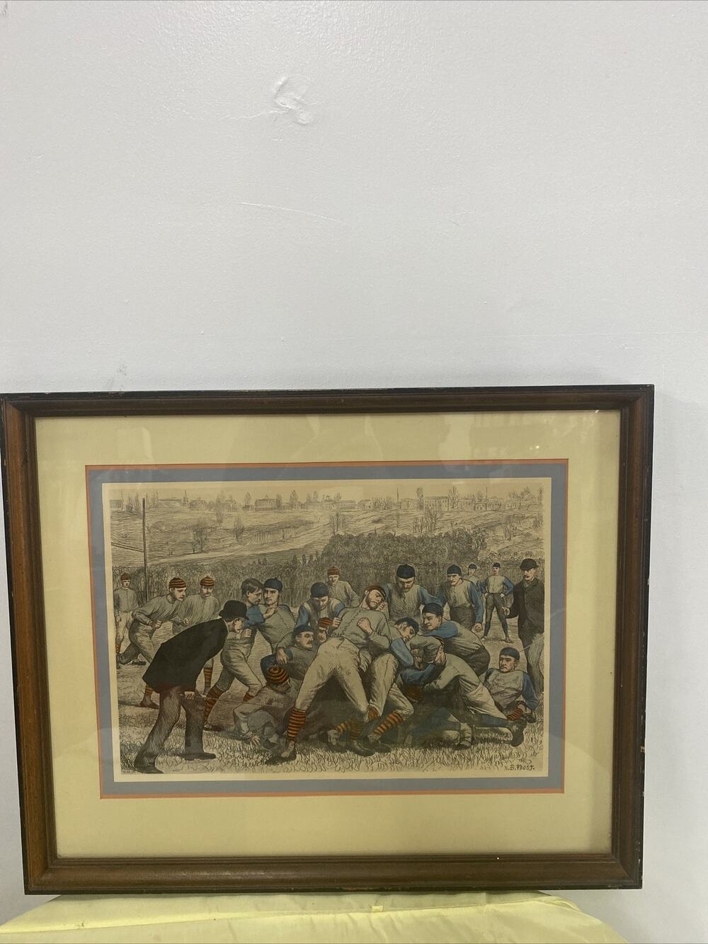 College Football Game B/T Yale & Princeton Historical For “The Flying Wedge ”